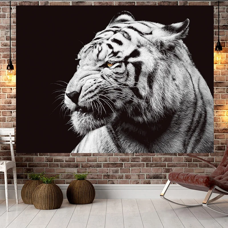 Настенный Гобелен Jayi винтажный гобелен черного и белого цветов с принтом