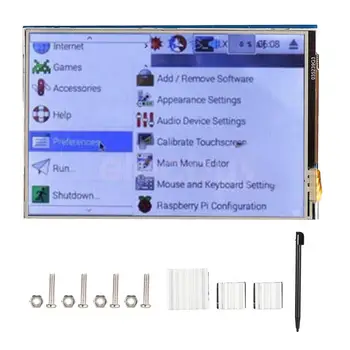 

3.5 Inch TFT LCD Touch Screen Display + Transparent Outer Shell for Raspberry Pi 4 Model B