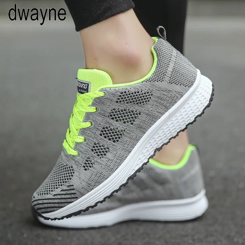 

Fast Women Casual Shoes Fashion Breathable Walking Mesh Lace Up Flat Shoes Sneakers Women 2019 Tenis Feminino fgb67