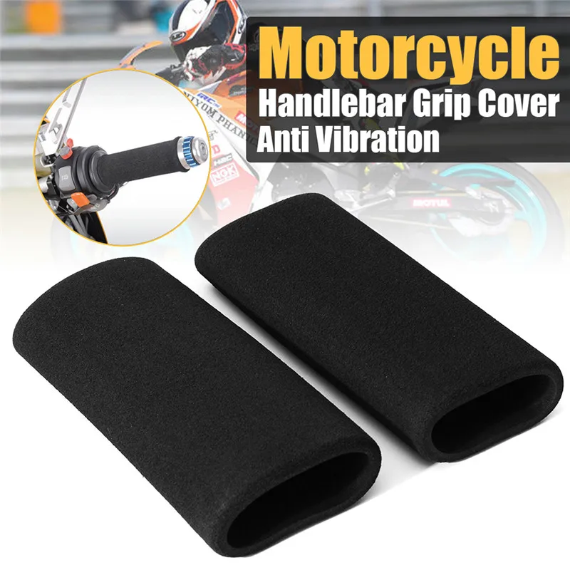

2Pc Motorbike Handlebar Grip Cover Motorcycle Slip-on Foam Anti Vibration Comfort Hand Grip Cove Motorcycles Styling Accessories