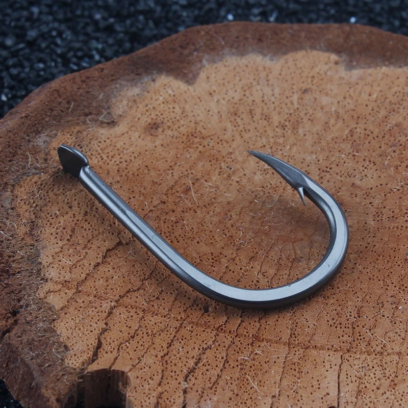 New Hot Flatted Fishing Hook Carbon Steel Fishhook For Soft Worm Lure Barbed Carp Ocean Fishing Hooks Fishing Tackle 7pcs/Set