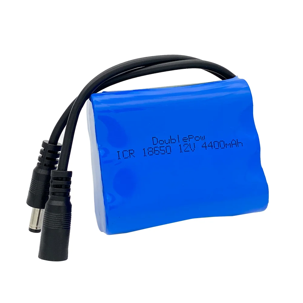 Bateria de Lítio Placa de Proteção para Câmera 4400mah com Bms Doublepow Baterias Recarregáveis Bloco Cctv 12v 4.4 ah 18650 - Image 2