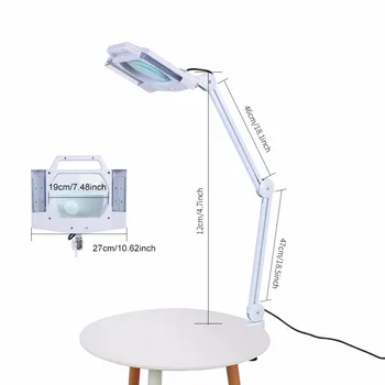 

Upgraded 5X Illuminated Desktop Magnifying Lamp with Clamp Swivel Medical Beauty Tattoo Cosmetic Makeup Lamp With Clamps