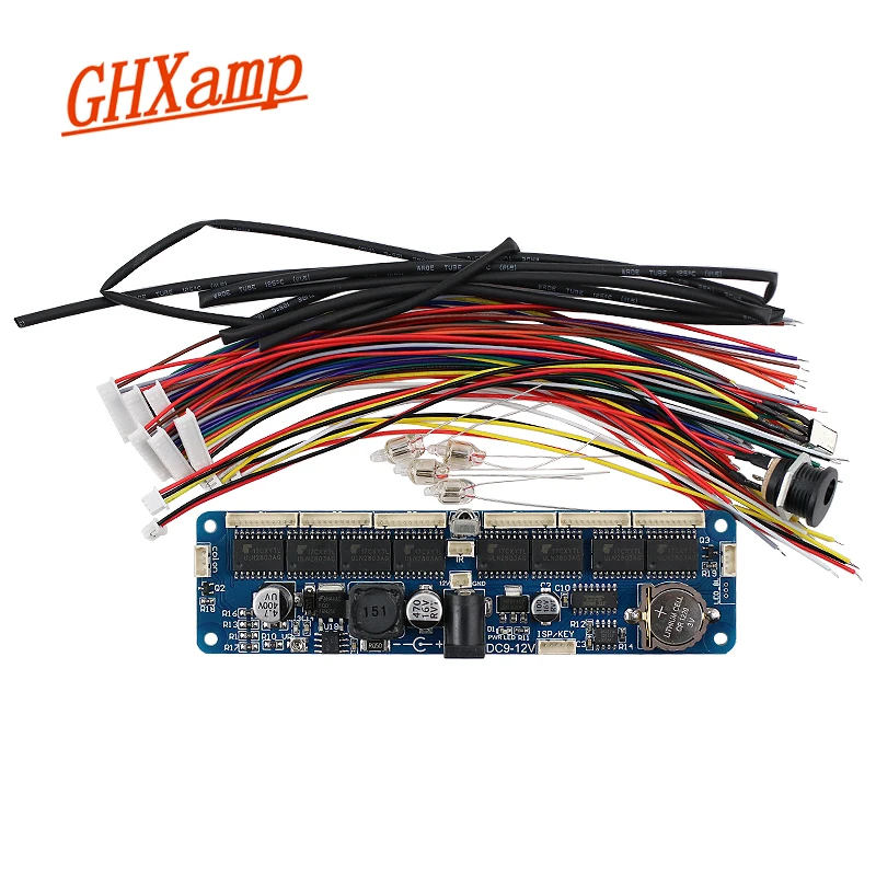GHXAMP 6-значный цифровой универсальный светящиеся Nixie часы трубки Управление материнская плата MAX1771 дистанционного Управление IN12 IN14 IN18 QS30-1 домашний аудио "сделай сам"