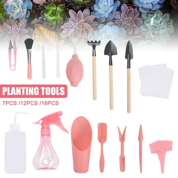 

16/12/7 Pcs Mini Garden Hand Tools Sets Succulent Plants Planting Bonsai Tools