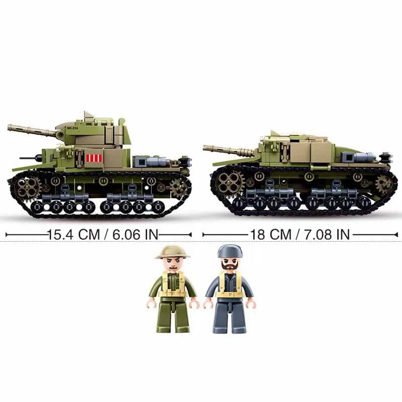 Вторая мировая война Военная серия Итальянская армия M13/40 средний танк строительные блоки армейский солдат Фигурки игрушки для детей Подарки для мальчиков