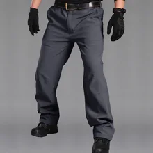 Мужские тактические брюки на молнии, толстые теплые охотничьи брюки, классические одноцветные походные брюки для мужчин, длинные спортивные походные брюки