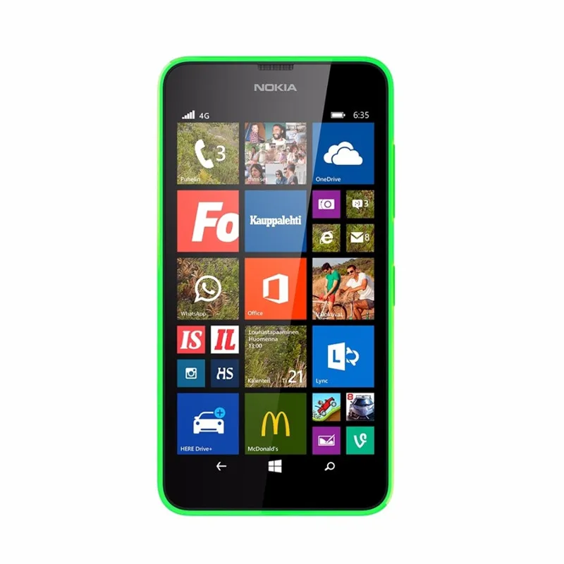 Nokia Lumia 635 4G LTE Разблокировать сотовый телефон Windows OS 4," четырехъядерный 8G rom 5.0MP смартфон с Wi-Fi и GPS телефоном - Цвет: Green