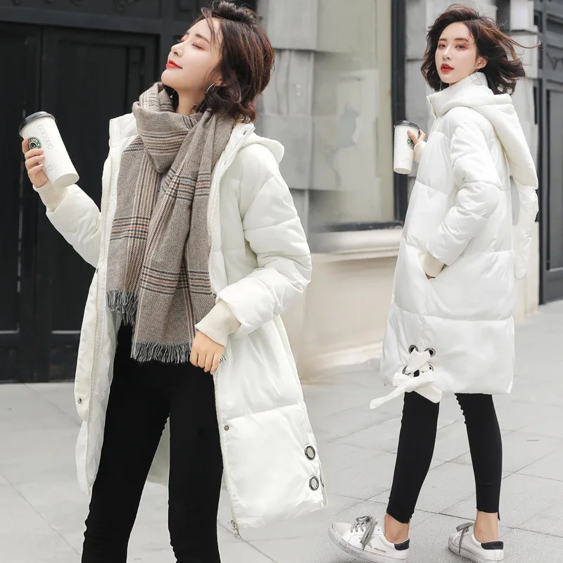 

Winter Cotton-padded Jacket Women's 2018 New Style off Season Korean-style Slim Fit Mid-length Cotton-padded Clothes Thick Winte