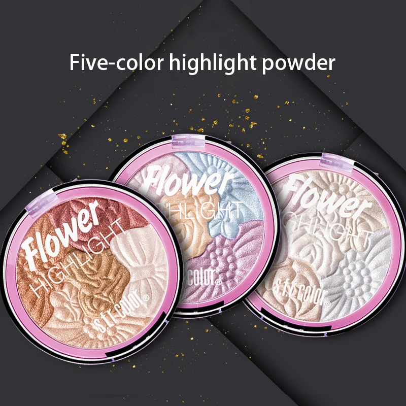 

Rainbow Flower Highlighter Palette 3D Illuminator Makeup highlighter bronzer Palette for contouring highlighters Face powder