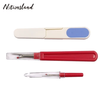 

3Pcs/Set Seam Ripper With Plastic Handle Safety Cover Thread Cutter Unpicker and Yarn Scissors DIY Sewing Tools Random Color