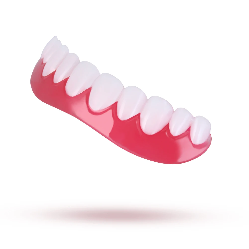 1 Pcs/Box Upper Dental Veneers Comfort Fit Flex Teeth Decoration Dentures Tooth Veneers Polyethylene Dentaduras Dentes Falsos