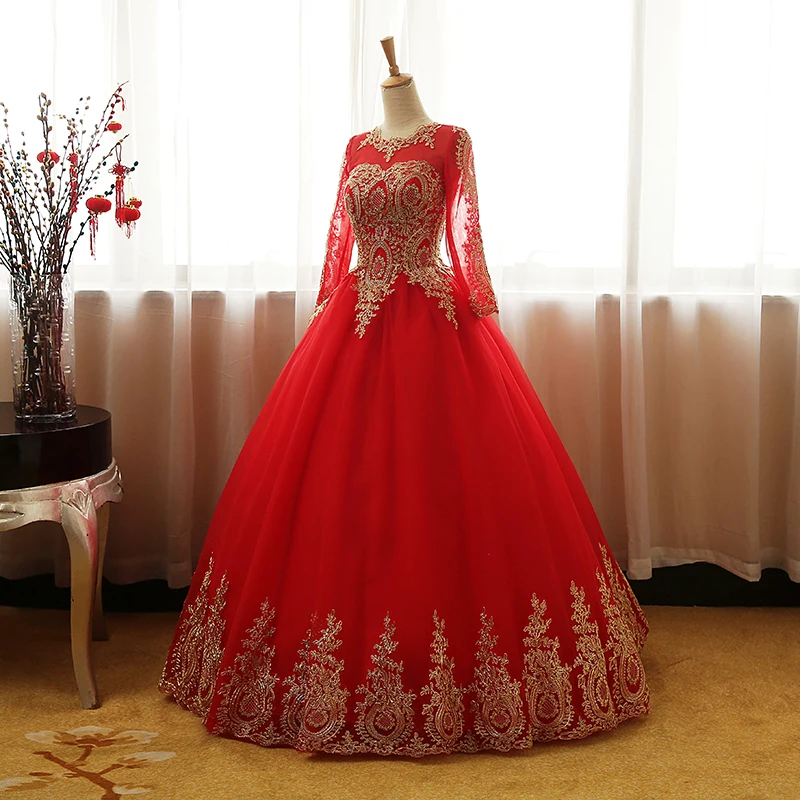 New Vintage Lace Red Ball Gown Quinceanera Dresses Vestido De Novia Plus Size Candy Color Prom Dress Customized