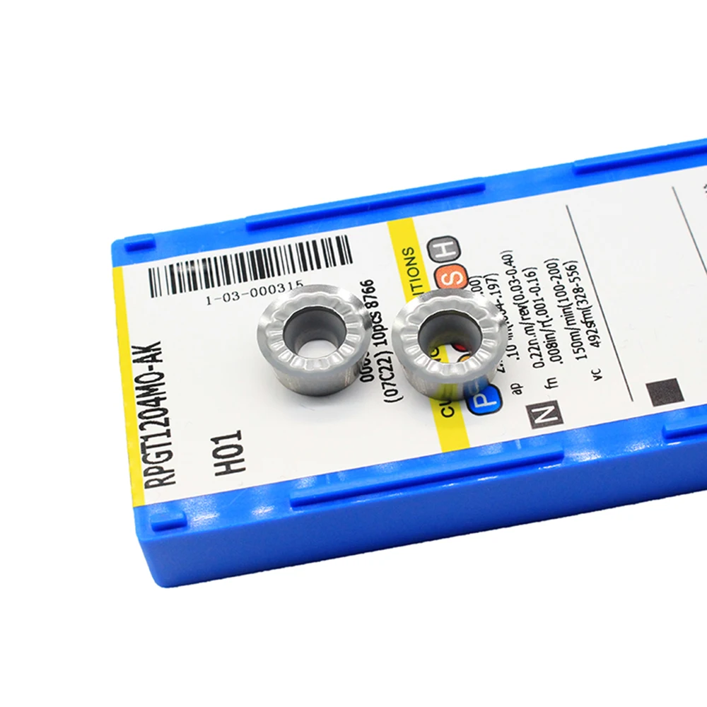 RPGT1204MO AK H01 алюминиевый резак лезвие RCGT1204MO фрезерные Вставки Режущий инструмент, вращающийся инструмент CNC инструменты AL+ оловянный сплав дерево