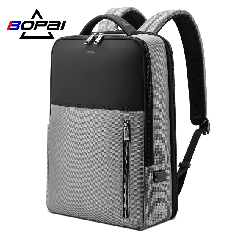 BOPAI 2020 Men's Backpack Waterproof Daypacks USB Charging Anti Theft Backpacking Back Pack Male Bag For 15.6 Inch Laptop