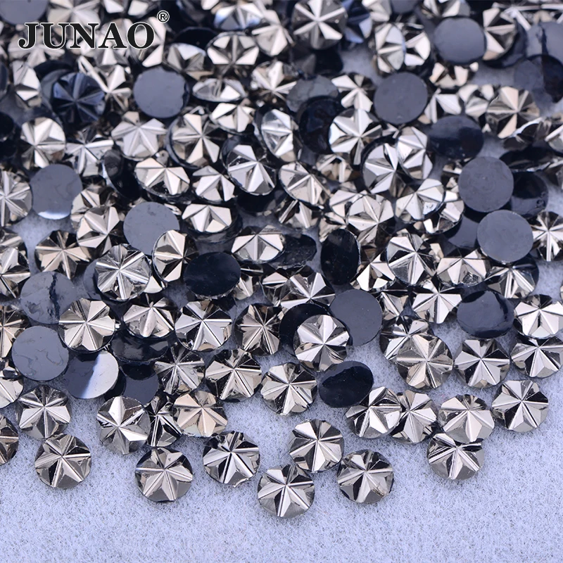 JUNAO 500pcs 5mm Purple Blue AB Flowers Nail Rhinestones Stones Appliques Resin Strass Crystal Stickers For Scrapbook Crafts — view 4