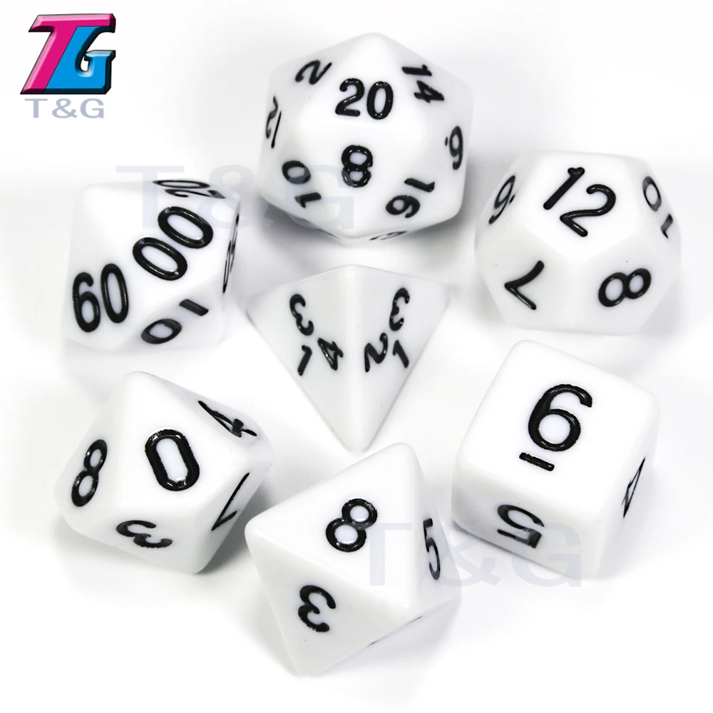 7 шт./лот набор игральных костей D4, D6, D8, D10, D10%, D12, D20 25 цветов различных цветов драконы и подземелья - Цвет: 19