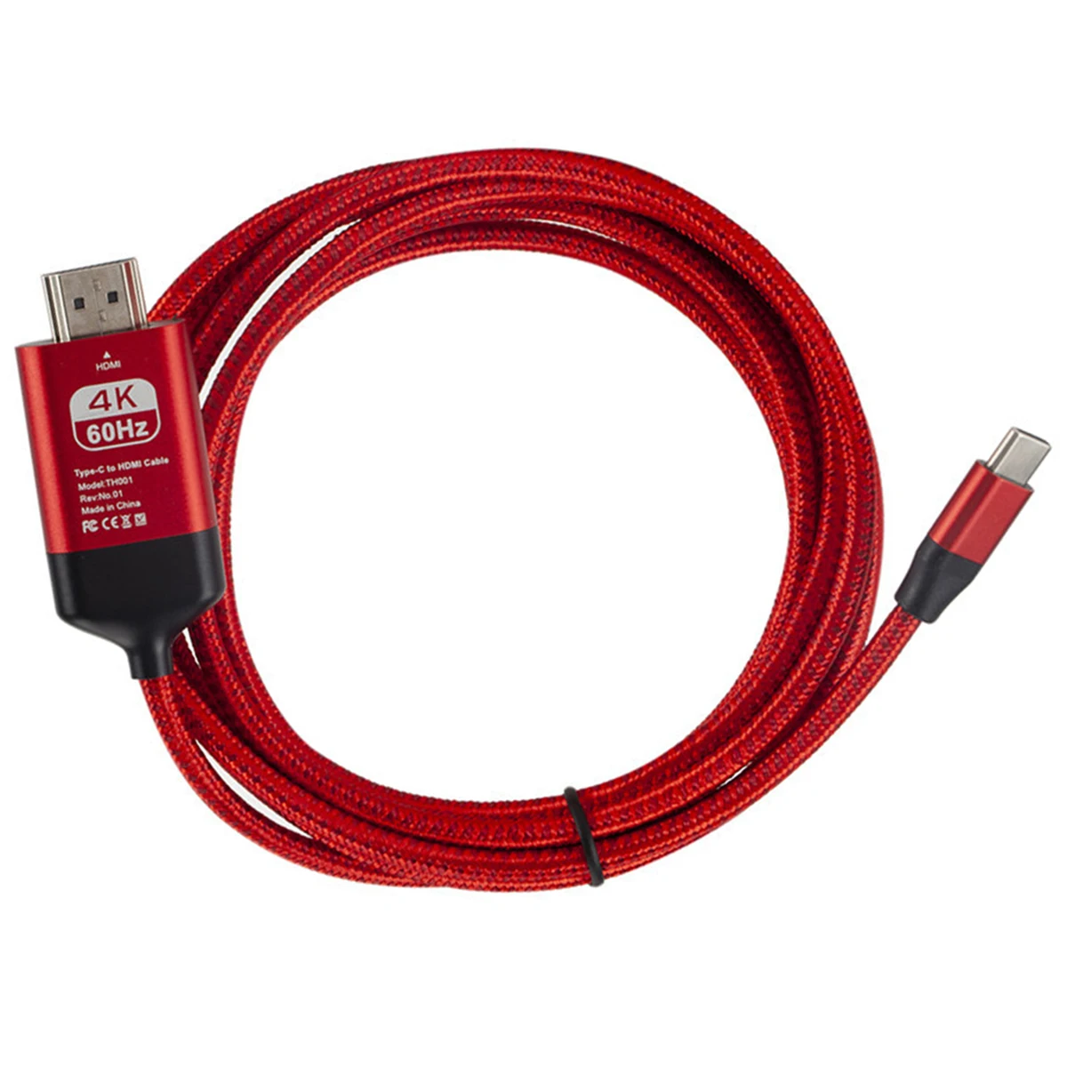 2 м тип-c к hdmi-кабель, адаптер теплоизоляции поддержка зеркального режима 4K 60Hz USB C к HDMI HDTV AV tv кабель