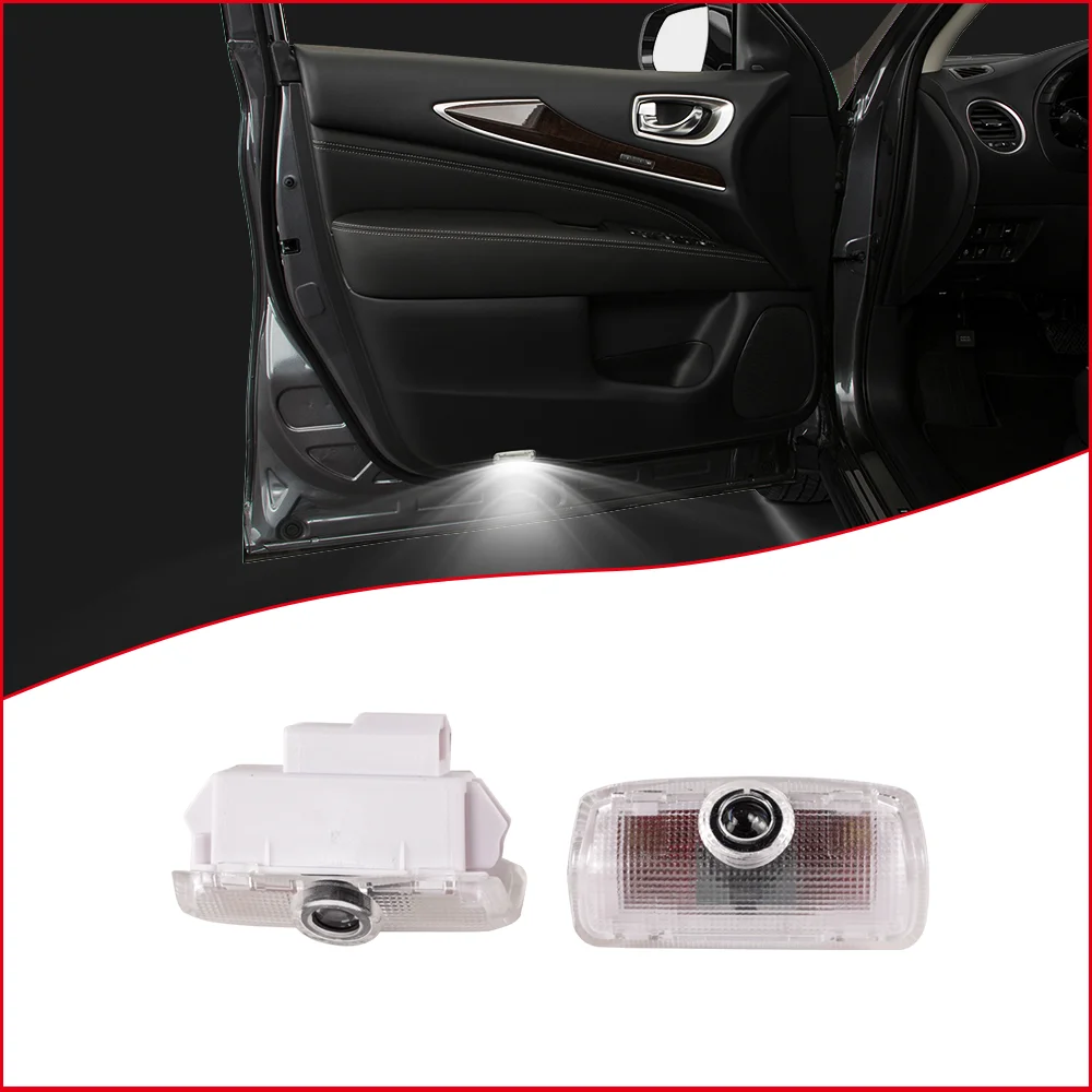 2Pcs Led Car Door Light Logo Laser Projector For Nissan Patrol Y62 Teana J32 Skyline V36 2021 2020 2012 Parts Tuning Accessories |