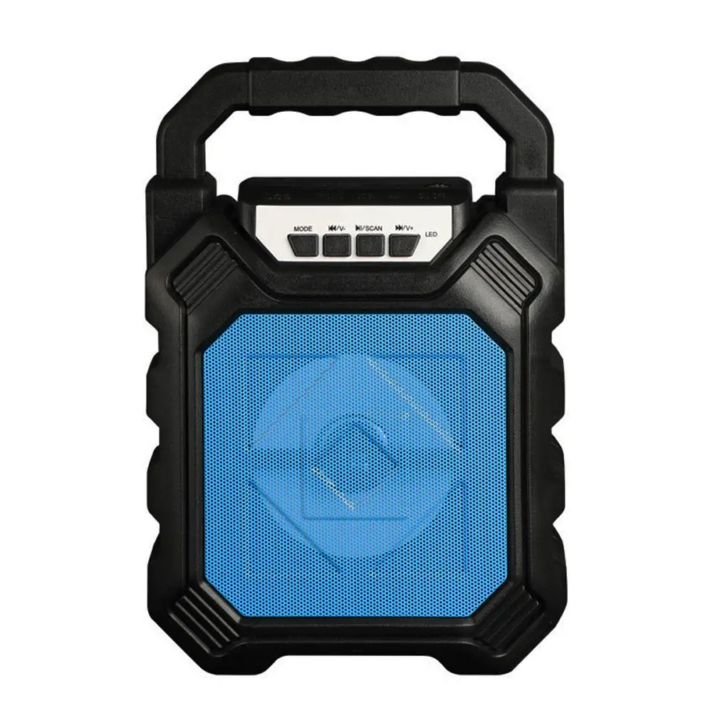 3D беспроводной Bluetooth динамик портативный стерео сабвуфер звуковой ящик для USB TF AUX FM радио микрофон - Цвет: Blue