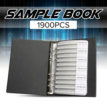 

New 1900PCS 1206 SMD SMT Chip Capacitors Sample Book 38ValuesX50Pcs Total 1900pcs 10PF~22UF Capacitor Assorted Kit