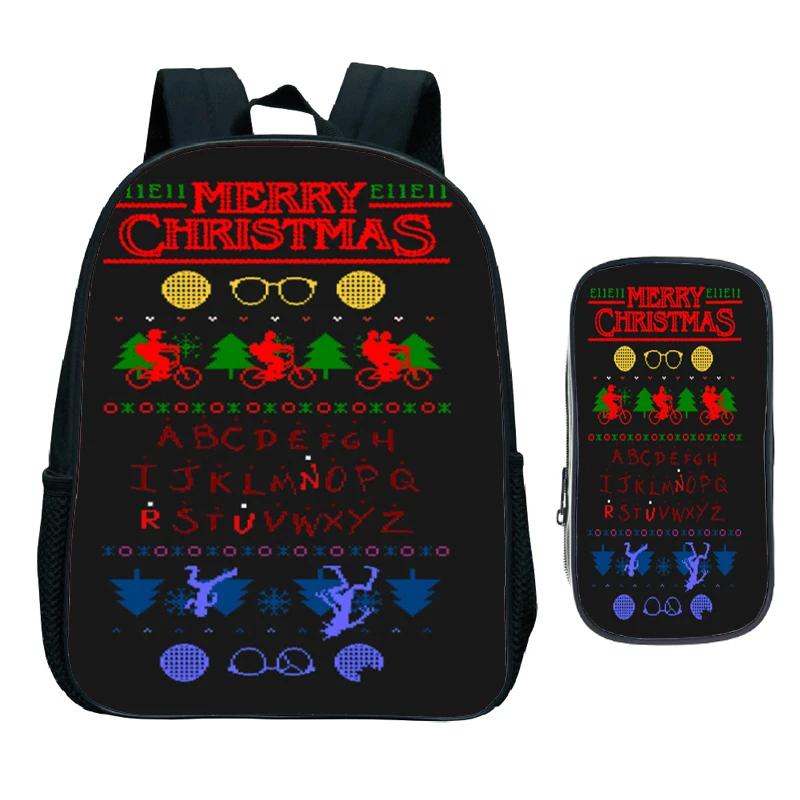Mochila очень странные дела рюкзак 3 шт./компл. сумка для ланча Карандаш Чехол школьные рюкзаки для девочек-подростков; для мальчиков и девочек, рюкзак для путешествий - Цвет: 8