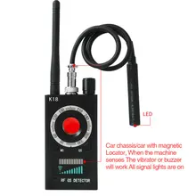 1mhz-6.5ghz k18 multi-função anti-espião detector câmera gsm áudio bug finder gps sinal lente rf rastreador detectar produtos sem fio
