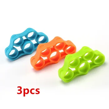

3pcs Silicone Finger Gripper Strength Trainer Resistance Band Hand Grip Wrist Yoga Stretcher Finger Expander Exercise Hot Sale