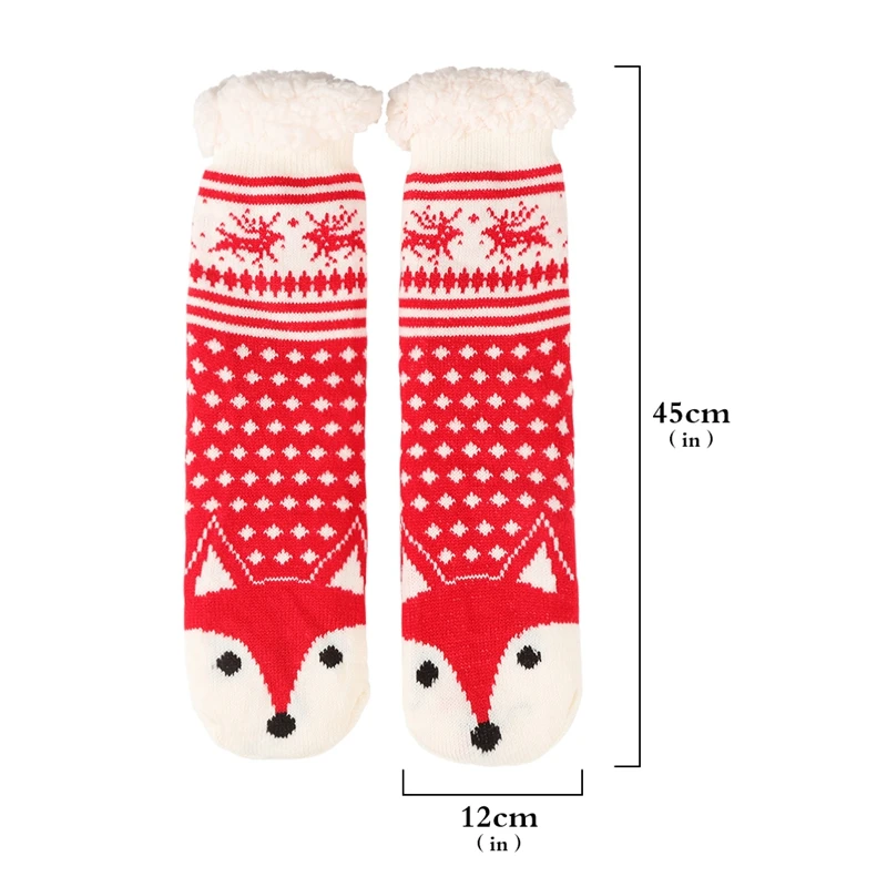 Women's Winter Socks Thick Plush Cotton Socks Warm Non-slip Home Floor Socks Christmas Gifts Cartoon Carpet Socks New