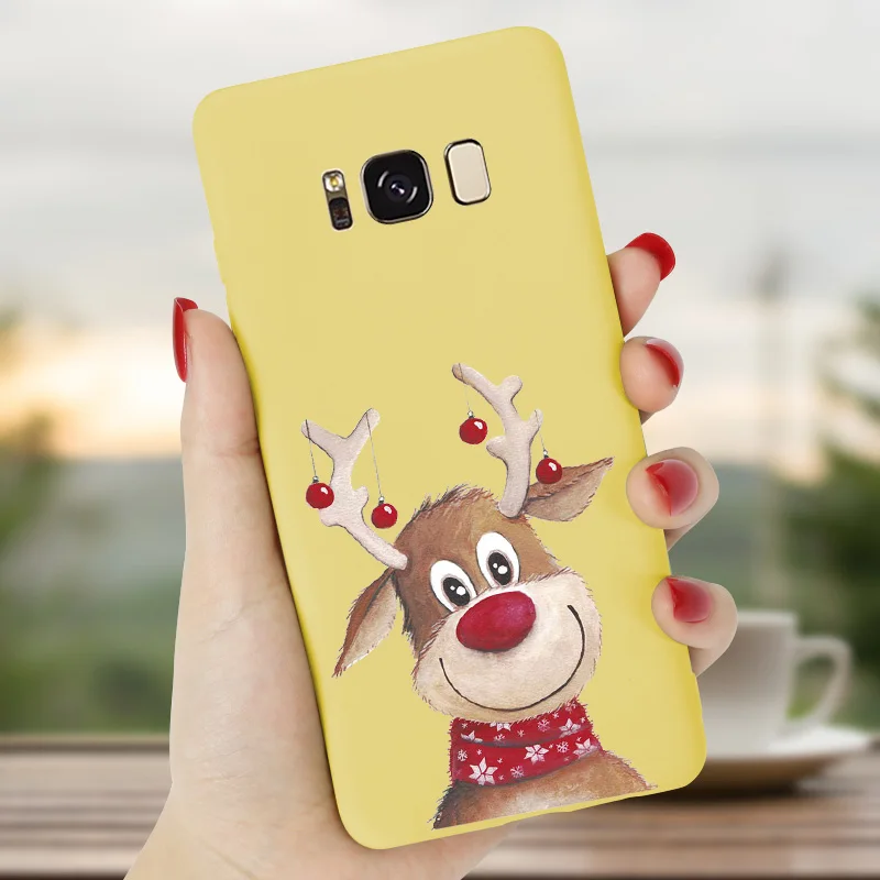 Для samsung J5 чехол Рождественский обложки для samsung S10e S10 рlus Lite S8 S9 матовый мягкий чехол J3 J7 J4 Plus J6 Капа