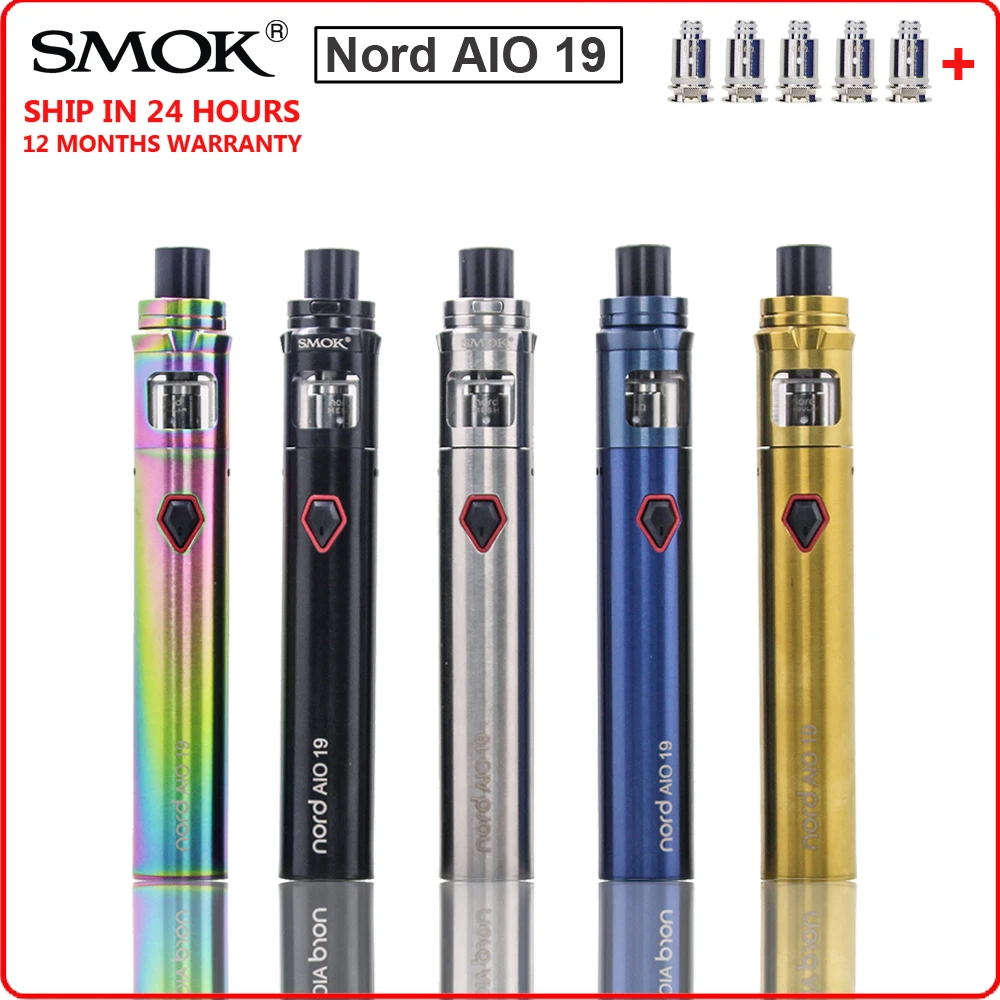 Оригинальный набор SMOK Nord AIO 19 электронная сигарета с испарителем 1300 мАч сетчатые