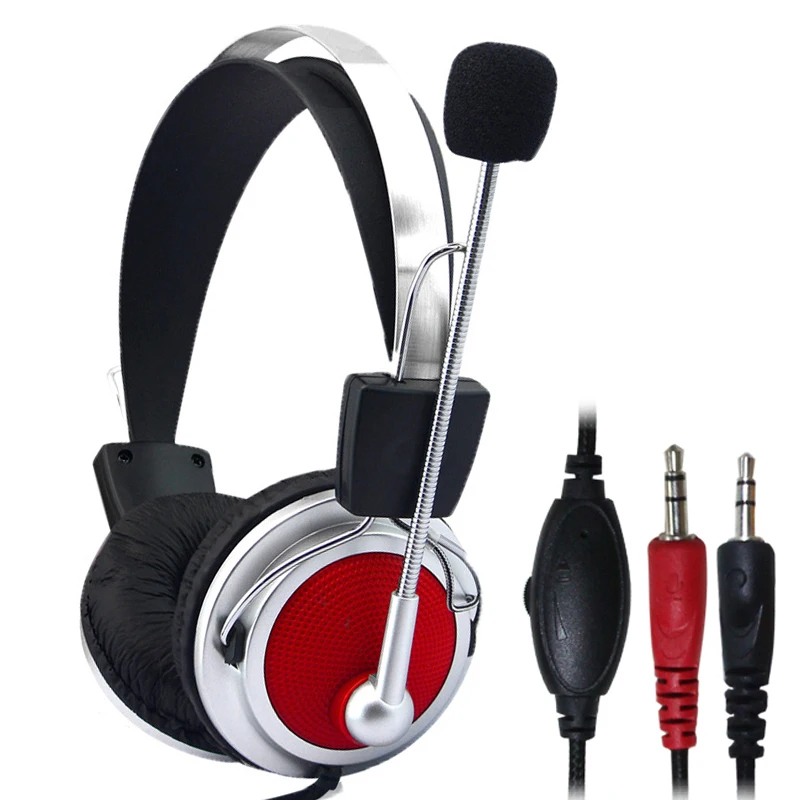 Computer Gaming Headset 3 5MM plug Stereo Bass Headphone With Microphone For PC Phone Computer Skype Gamer Office Earphone