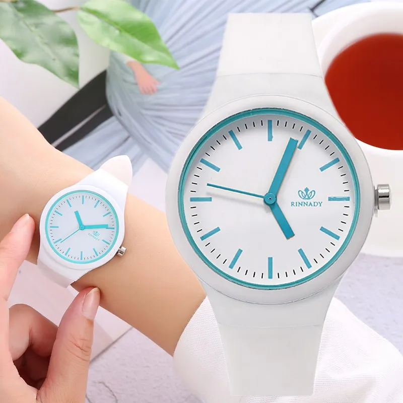 

Fashion Trend Ladies Watch Jelly Rubber Bracelet Women's Watches Women Silicone Band Analog Quartz Watch Reloje Dropshipping Hot