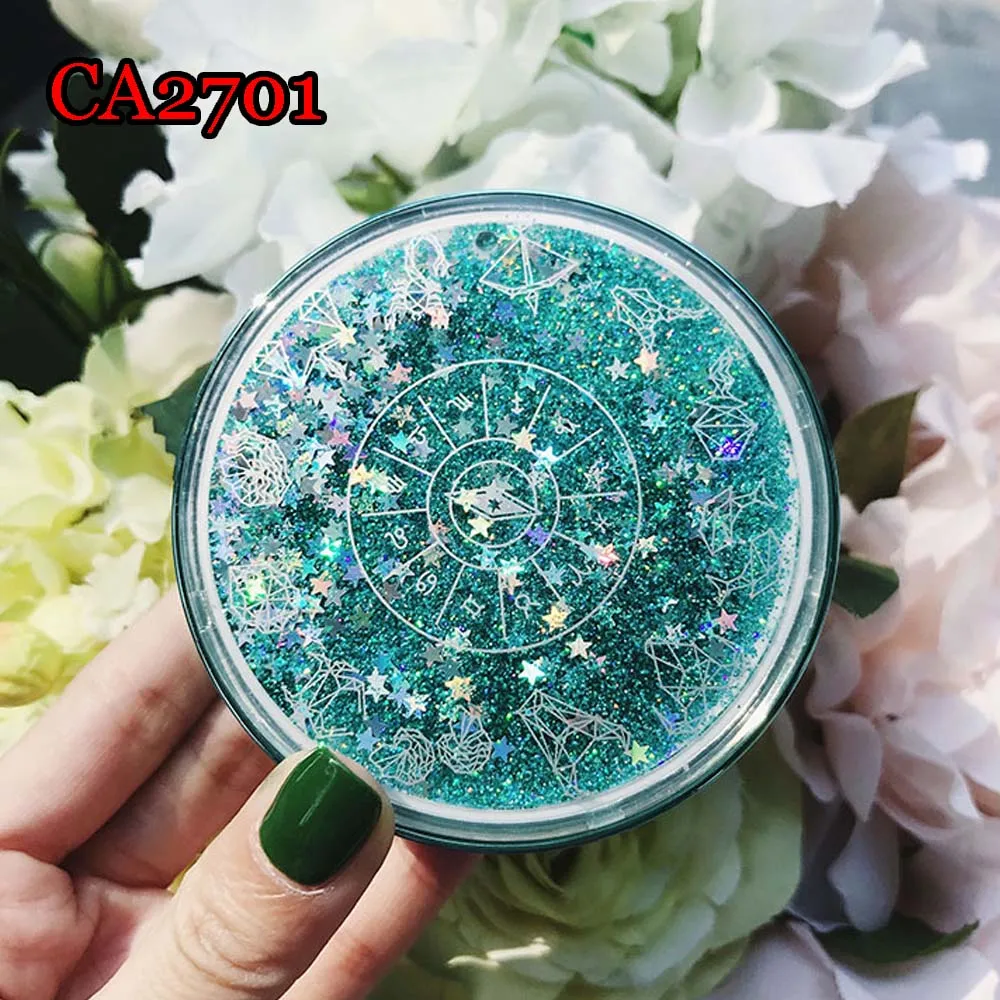 Luxury Pocket Contact Lens Cases with Mirror Glitter Quicksands Box Convenient Travel Case Container For Outdoor CA2701