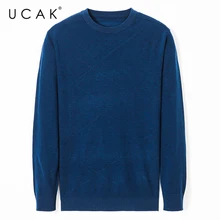 UCAK Brand Casual O-Neck Sweaters Men Clothes Streetwear Fashion Long Sleeve Sweater Solid Color Pullover Homme Clothing U1070