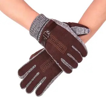 

1 Pair Men Cycling Gloves Autumn Winter Bike Gloves Windproof Anti-slip Full Finger Cycling Mittens Handschoenen перчатки