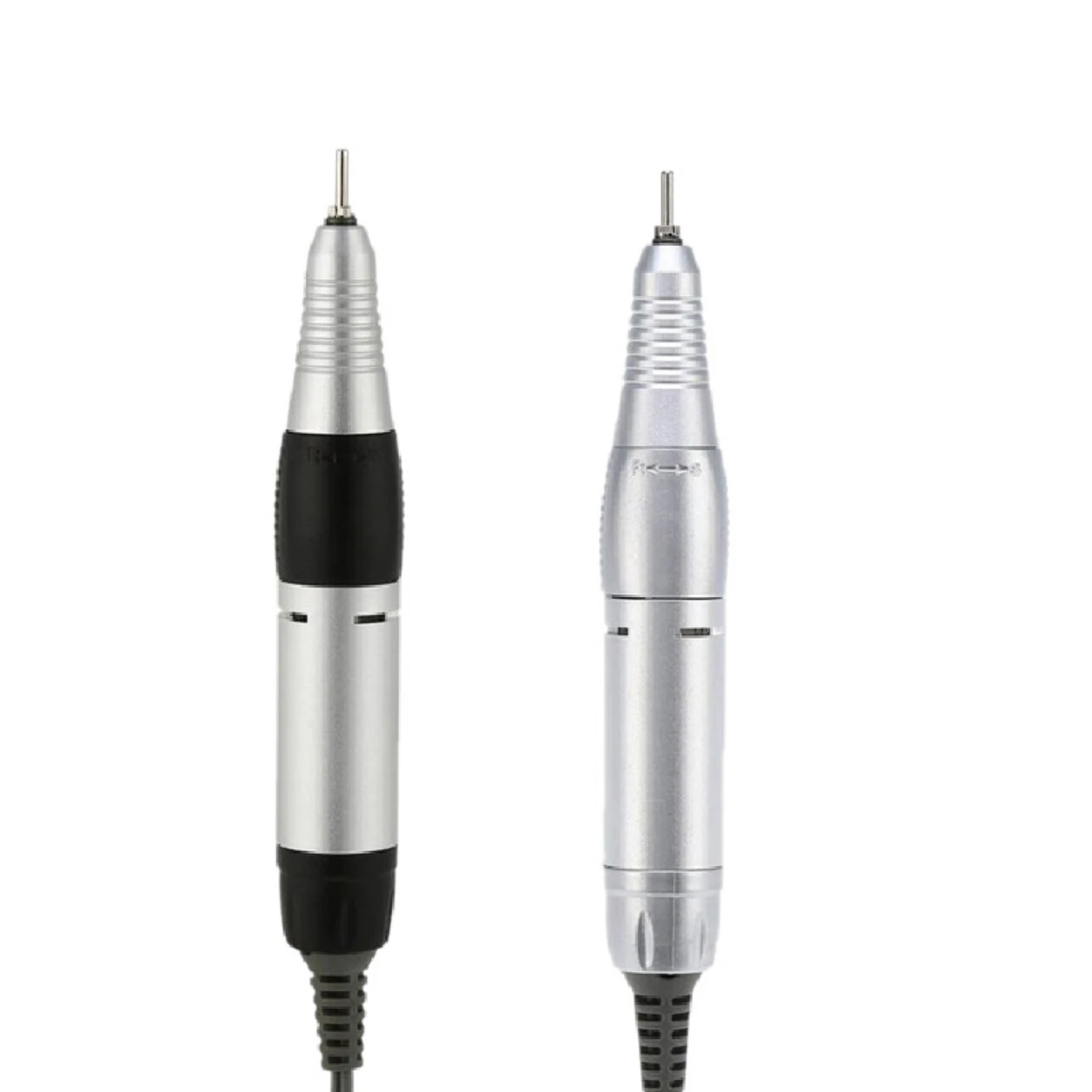 2x Electric Nail Art Drill Pen Handle File Polish Grind Machine Handpiece Manicure Pedicure Tool Silver color &amp Black | Красота и