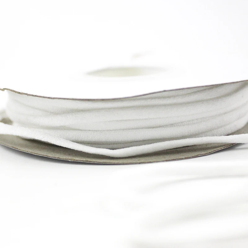 

25yards 4MM high quality, high elasticity white ear rope flat air core mask ear straps