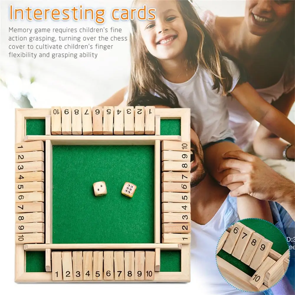 

4 Players Digital Puzzle Board Game Shut The Box Game Set Number Drinking Games For Friends/Family Pub Board Dice Game 2021