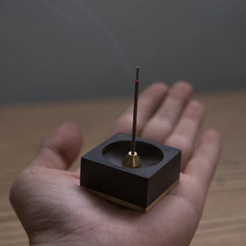 

Black Small Incense Burner Woodern Creative Incense Burner Fragrance Living Room Queimador De Incenso Burner Incense BD50XX