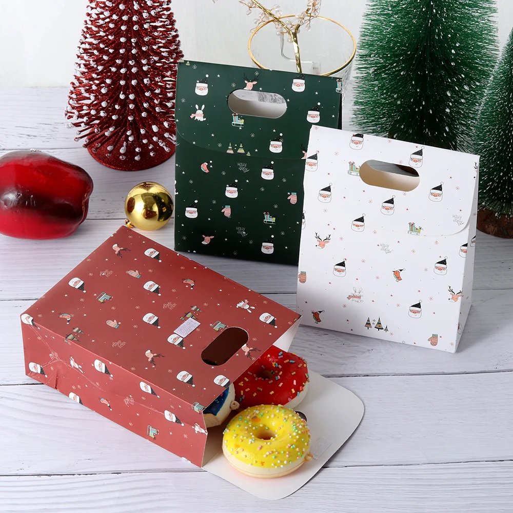 Новый шикарный бумажный пакет для конфет Санта Клаус лося праздничный