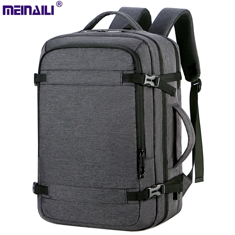 

Mens Large Capacity Travel Backpack 15.6 inch Laptop Computer Bags Multi-laye USB Charging Mens Travel Mochila