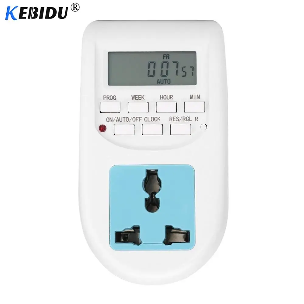 

kebidu Digital Plug-in Timer Switch Smart Power Socket Energy Saving Programmable Setting of Clock/ On/ Off for Home Security
