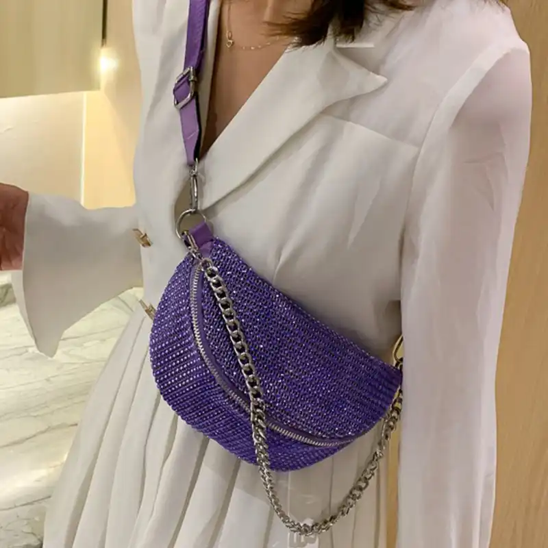purple belt bag
