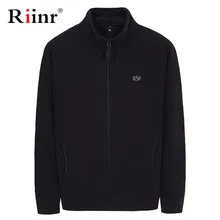 Riinr осенне-зимние флисовые толстовки, мужские свитшоты на молнии для фитнеса, куртки с капюшоном и пальто для мужчин, кардиганы размера плюс 3XL