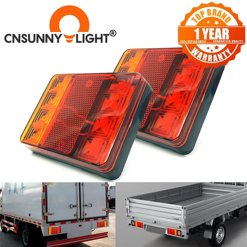 CNSUNNYLIGHT Car Truck LED Rear Tail Light Warning Lights Rear Lamps