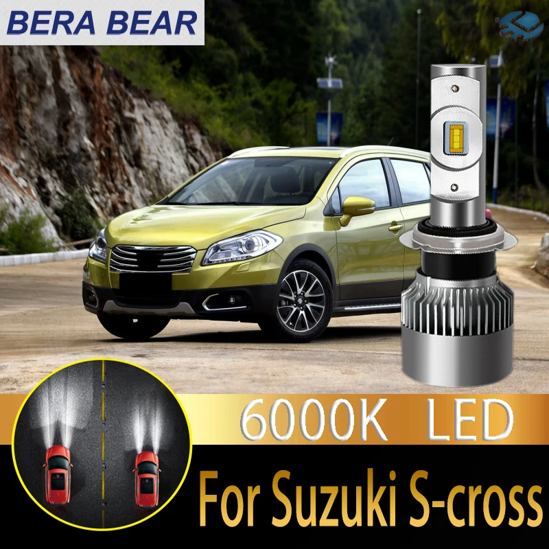 BERA BEAR автомобильный головной светильник, светодиодный светильник для Suzuki SX4 S-Cross, светодиодный автомобильный светильник 6000 K, лм, белый светильник, автомобильный головной светильник 2X