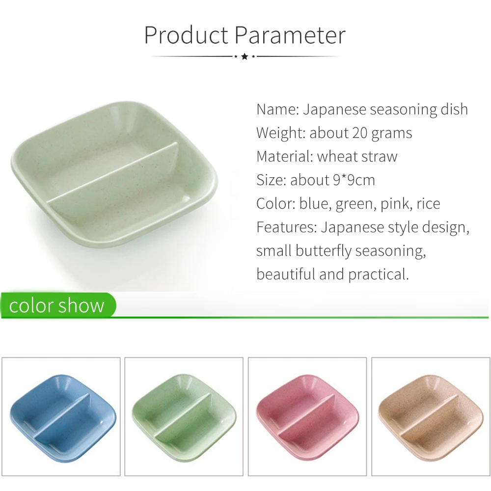 Кухонная посуда из пшеничной соломы японская блюдо для приправ детская чаша