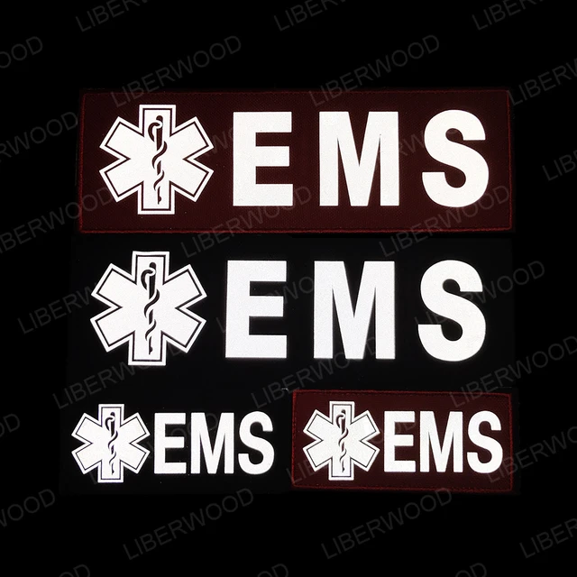 Reflective Medical Cross Morale Patch Hook And Loop,Emblem Embroidery  Badge,First Aid Medic Rescue Military Tactical On Backpack