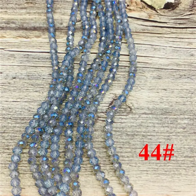 2x3mm/3x4mm/4x6mm Crystal Rondel Beads Faceted Glass Beads For Jewelry Making DIY Female Bracelet Necklace Jewelry NO.44